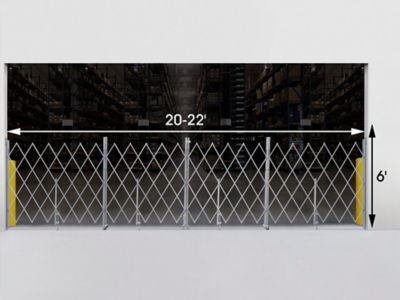 Folding Security Gate 20 22 x 6 H 6375 Uline