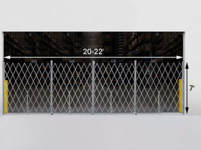 Folding Security Gate 20 22 x 7 H 6377 Uline