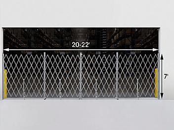 Folding Security Gate - 20-22' x 7' H-6377