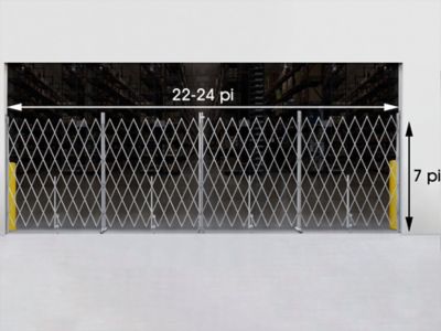 Barrière de sécurité pliable – 22 à 24 pi x 7 po – H-6378