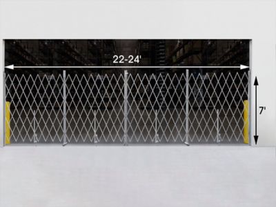 Folding Security Gate - 22-24' x 7' H-6378