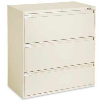 Quill Brand® Commercial 4 File Drawers Lateral File Cabinet, Locking,  Putty/Beige, Letter/Legal, 42.