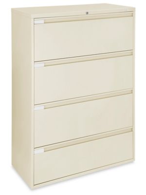 Lateral File Cabinet - 42" Wide, 4 Drawer, Tan H-6395T