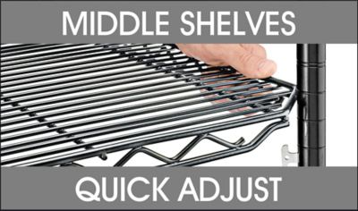 Quick Adjust Wire Shelving