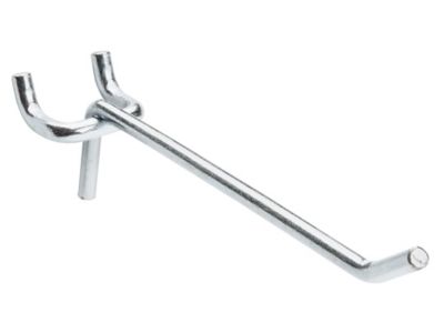 Straight Hooks for Pegboard - 6", Zinc-Plated H-6449