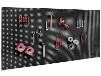Panneau perforé métal avec 40 crochets et distanceurs - ON RANGE TOUT