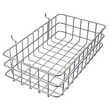 Pegboard Wire Basket - 14" Wide, Zinc-Plated H-6452