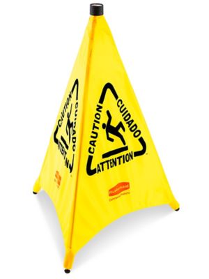 Rubbermaid&reg; Wet Floor Sign -  Pop-up, Multilingual, 30" H-6474