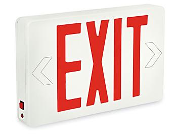 Hard-Wired Exit Sign - Plastic with Red Letters H-6508