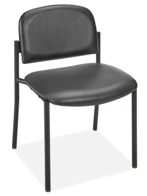 Vinyl Stackable Chair - Black H-6522BL