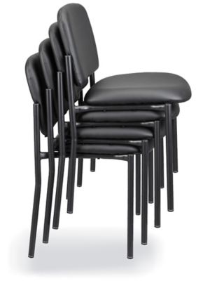 Stackable Banquet Chairs - Fabric, Black H-9017BL - Uline