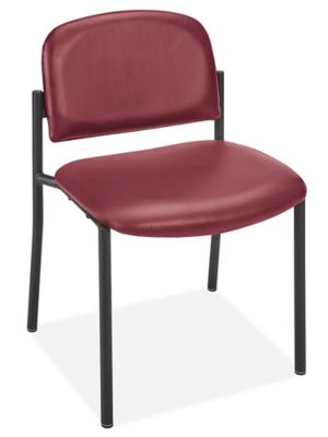 Vinyl Stackable Chair - Burgundy H-6522BU