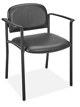 Vinyl Stackable Chair with Armrests