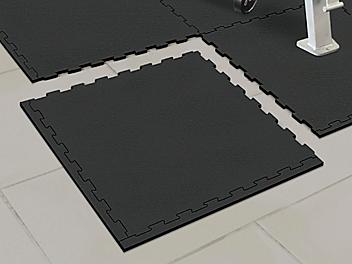 Rubber Gym Tiles - 23 x 23", Black H-6540