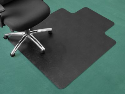 Carpet Chair Mat with Lip - 45 x 53, Black H-6544 - Uline