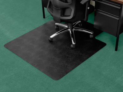 Plush Carpet Chair Mat with Lip - 36 x 48, Clear - ULINE - H-3366