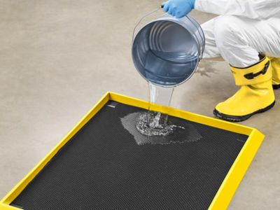 Sanitizing Footbath Mat - 32 x 39, Yellow - ULINE Canada - H-6565