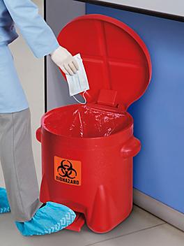 Biohazard Waste Can - 10 Gallon H-6566