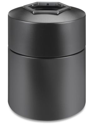 Hexagon Trash Can - 45 Gallon, Black H-6569 - Uline