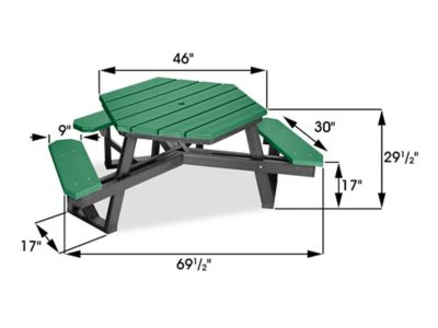 Uline hex picnic deals table