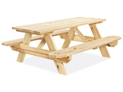 Deluxe A-Frame Wooden Picnic Table - 8' H-6577 - ULINE