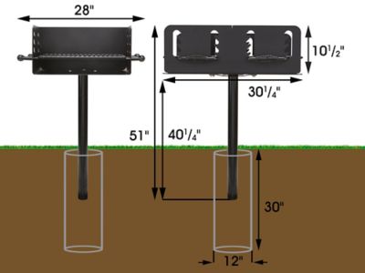 Outdoor Double Park Grill H-6580 - Uline