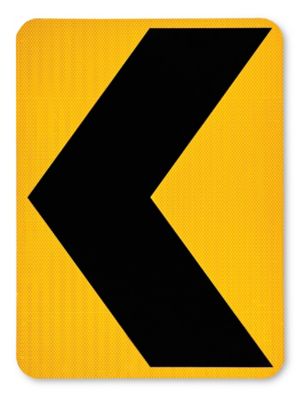 Chevron Traffic Warning Sign - 18 x 24" H-6597