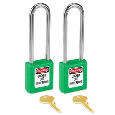 Master Lock&reg; Lockout Padlock - Keyed Different, 3" Shackle, Green H-6606G