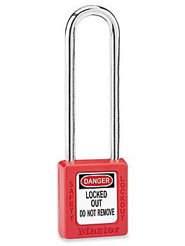 Master Lock&reg; Lockout Padlock - Keyed Different, 3" Shackle, Red H-6606R