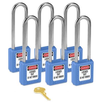 Master Lock Commercial Keyed Padlock 1-in Shackle Keyed Alike to A383 Key  Code in the Padlocks department at