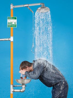 Guardian Emergency Shower/Eyewash Station - Stainless Steel H-6618
