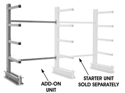 Add-On Unit for Single Sided Cantilever Rack, 76 x 49 x 96" H-6643-ADD