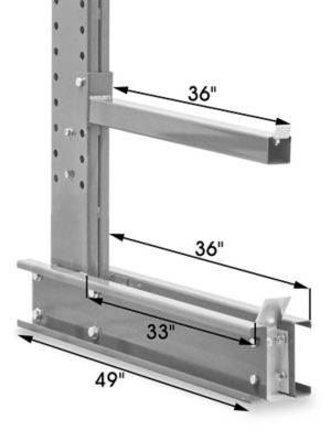 Cantilever Rack - Single Sided, 80 x 49 x 96