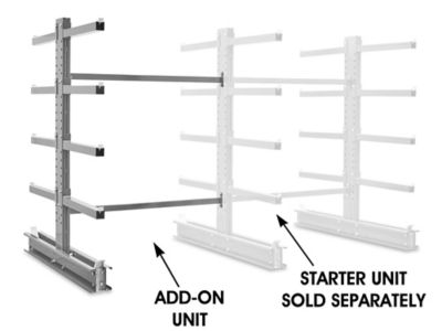 Add-On Unit for Double Sided Cantilever Rack, 76 x 82 x 96" H-6645-ADD
