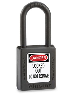 Dielectric Lockout Padlock - Keyed Different, Black H-6652BL