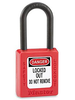 Dielectric Lockout Padlock - Keyed Different, Red H-6652R