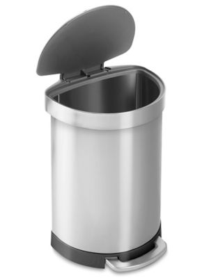 simplehuman Open Top Stainless Steel Trash Can - 30 Gallon - ULINE - H-7364