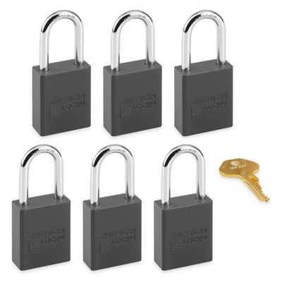 Aluminum Lockout Padlocks - Keyed Alike, Black H-6698BL