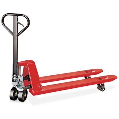 Uline Industrial Pallet Truck - Narrow Fork, 48 x 21", Red H-6710