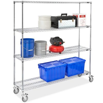 30d High-Density Mobile Wire Shelving - Single Wide