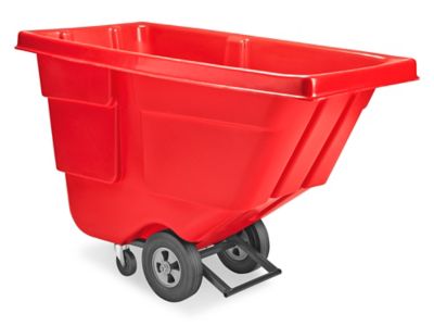Uline Utility Tilt Truck - 1/2 Cubic Yard, Red H-6713R