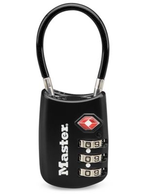 Flexible Lock - Combination, 1 1/2 Shackle, Black H-6720BL - Uline