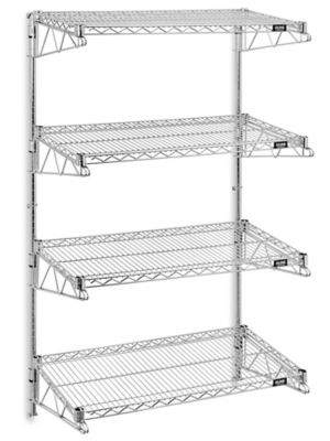 Wall-Mount Wire Shelving - 36 x 18 x 63