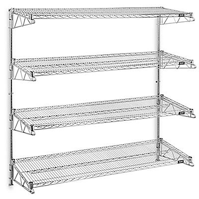 Wall Mount Wire Shelving 60 X 18 63, How To Mount Wire Shelving