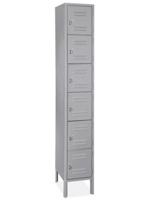  Uline Six Tier Lockers - 1 Wide, Unassembled, 12" Wide, 18" Deep