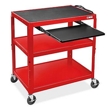 Computer Cart - 34 x 20", Red H-6746R
