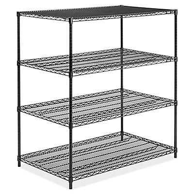Black Wire Shelving Unit 48 X 30 54, Uline Wire Shelving Assembly