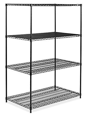 Black Wire Shelving Unit 48 X 30 72, Uline Wire Shelving Assembly