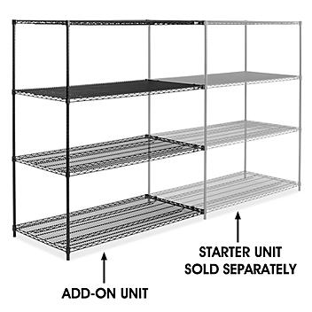 Black Wire Shelving Add-On Unit - 60 x 30 x 72" H-6749-72A