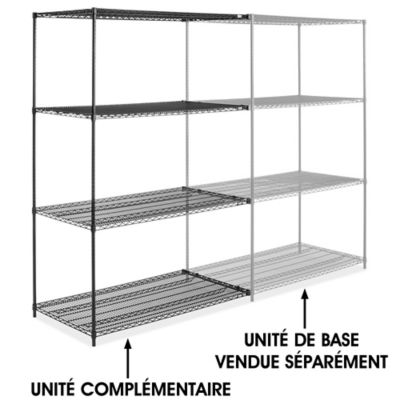 Black Wire Shelving Add-On Unit - 60 x 30 x 86" H-6749-86A